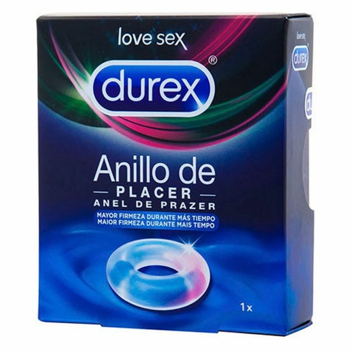 Anillo vibrador reutilizable Durex Love Sex de silicona suave, diseñado para intensificar el placer en pareja
