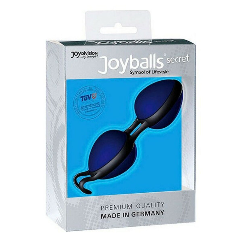 Bolas Chinas Azul oscuro Joyballs Secret Duo Joydivision en silicona, ejercitador ergonómico para fortalecer el suelo pélvico femenino