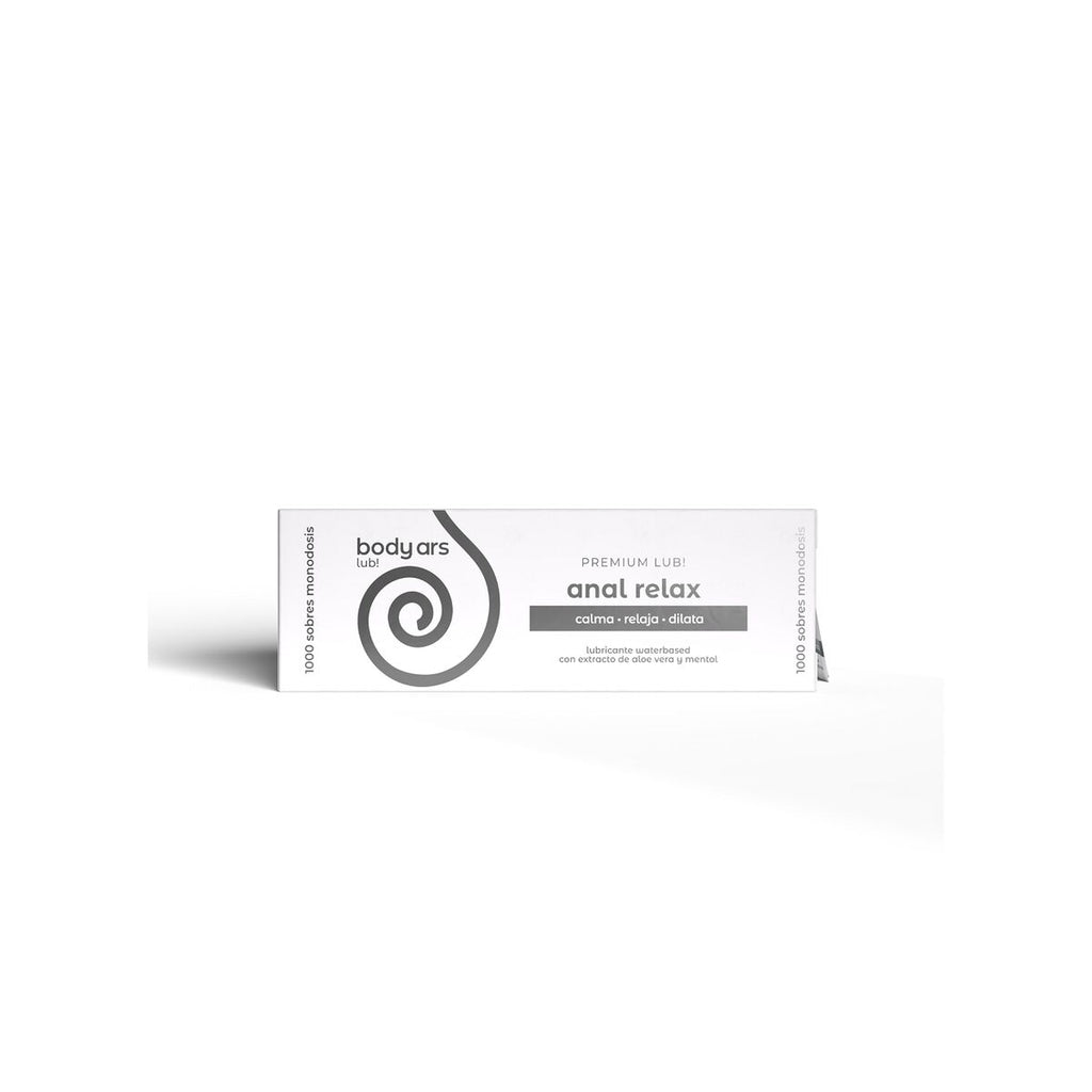 Lubricante Anal Relax Body Ars 4 ml monodosis, base de agua, formato práctico y discreto para experiencia íntima segura y natural.