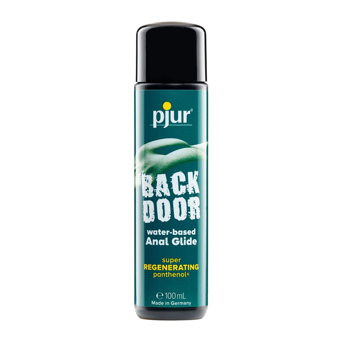 Lubricante Back Door Anal Glide Pjur 100 mlbase de agua con panthenol, para una experiencia suave y segura.