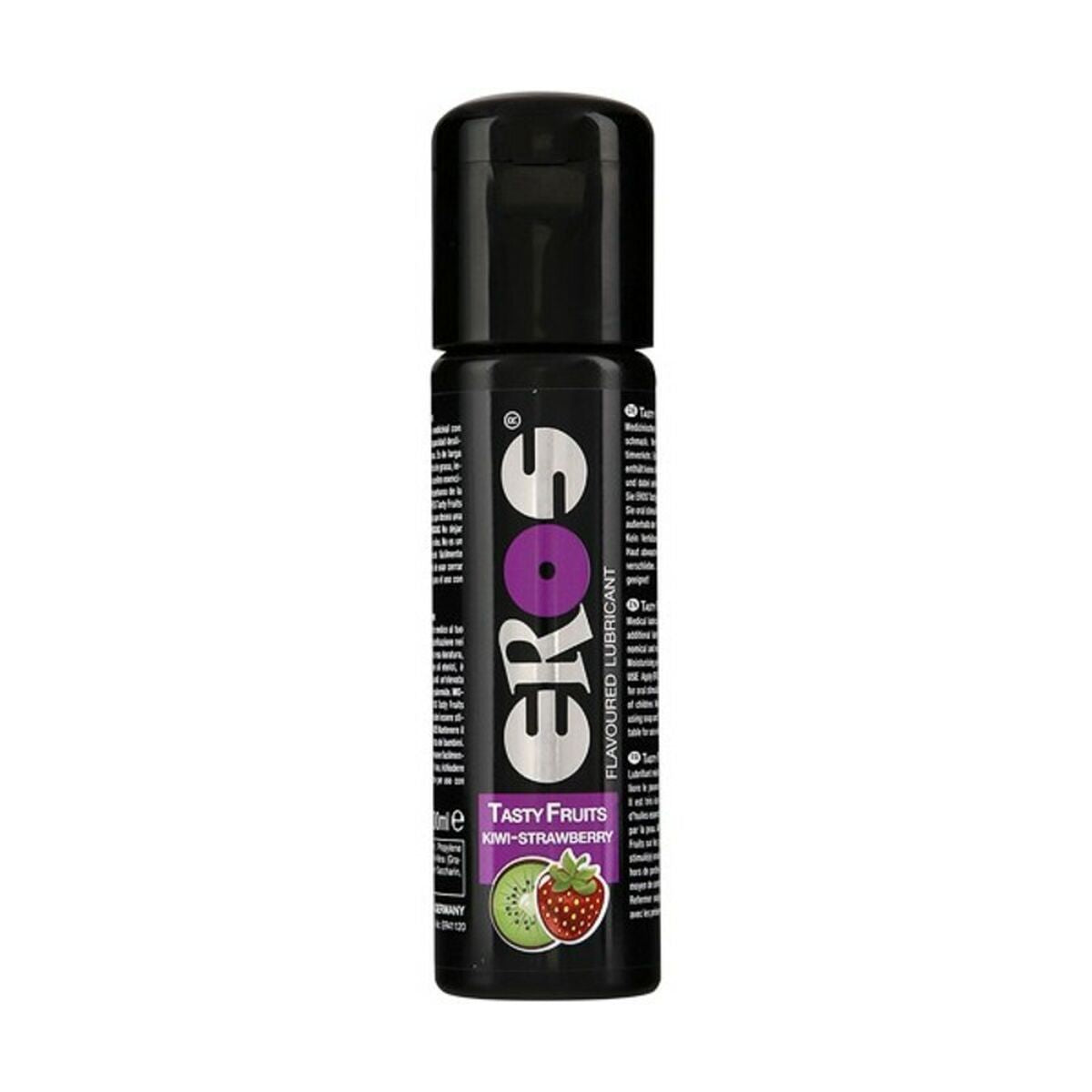 Lubricante Con Base de Agua Fresa Kiwi Eros 100 ml base de agua sabor frutas tropicales compatible con preservativos