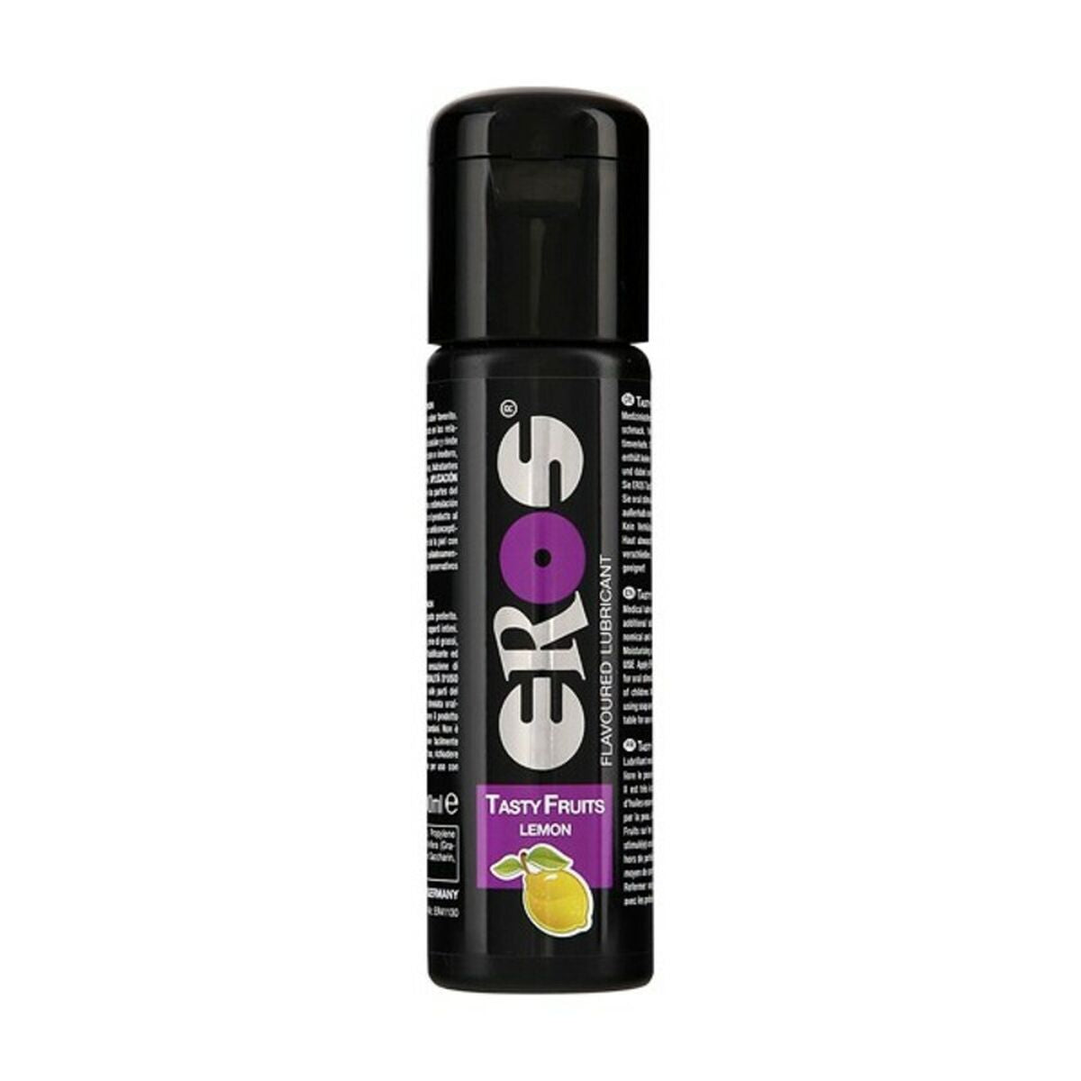 Lubricante Eros Limón 100 ml base de agua aroma cítrico compatible con preservativos