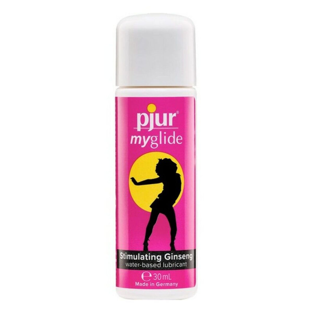 Lubricante Con Base de Agua My Glide Stimulating Ginseng Pjur 30 mlcon efecto calor y extracto de ginseng, compatible con preservativos.