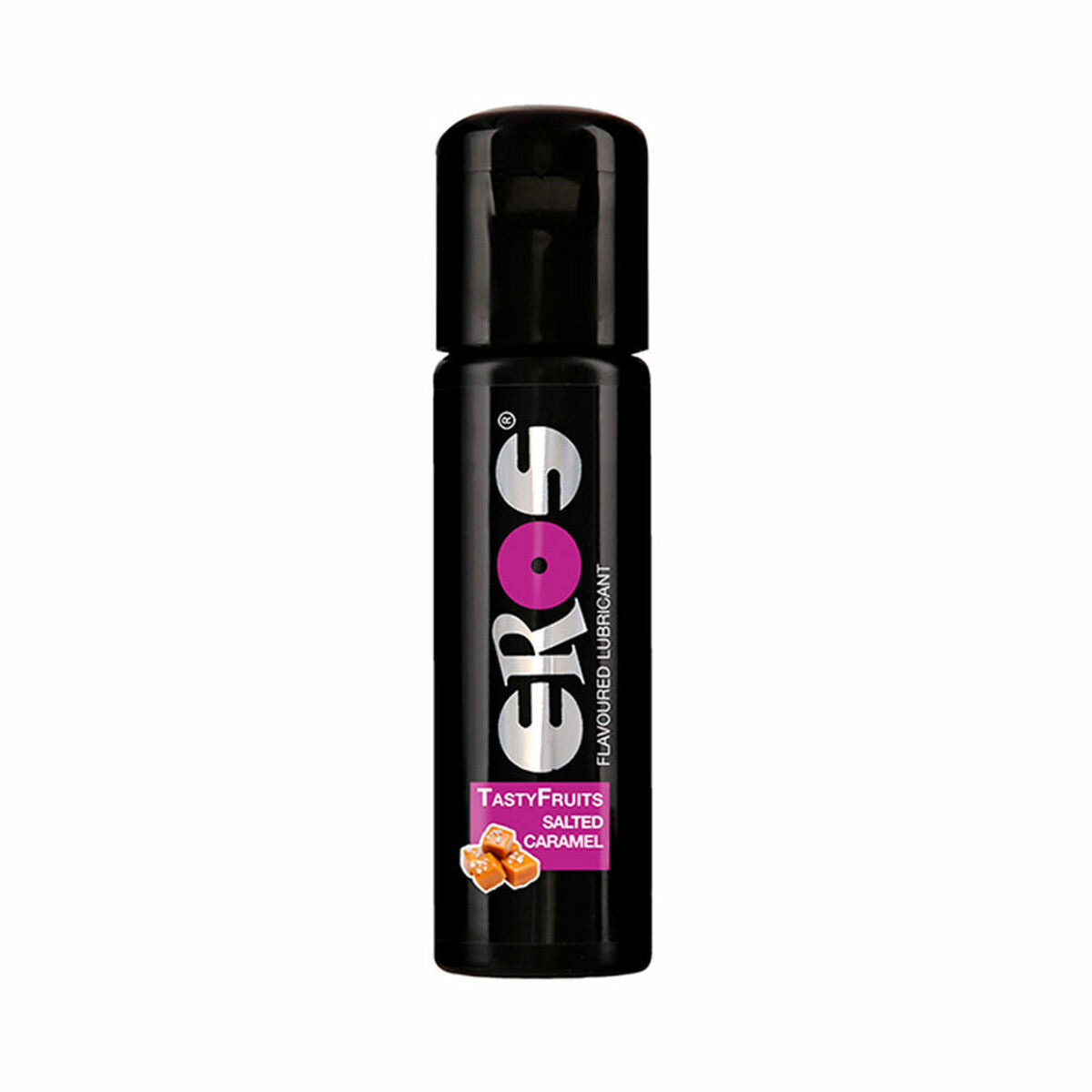 Lubricante Con Base de Agua Tasty Fruits Caramelo Salado Eros 100 ml compatible con preservativos y juguetes íntimos