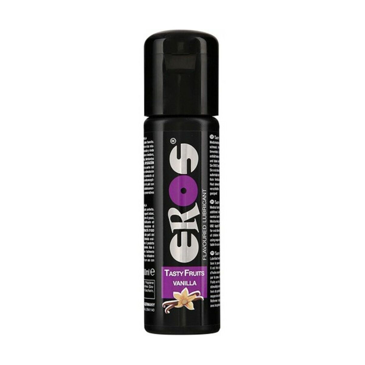Lubricante Eros Vainilla 100 ml base de agua aroma vainilla compatible con preservativos