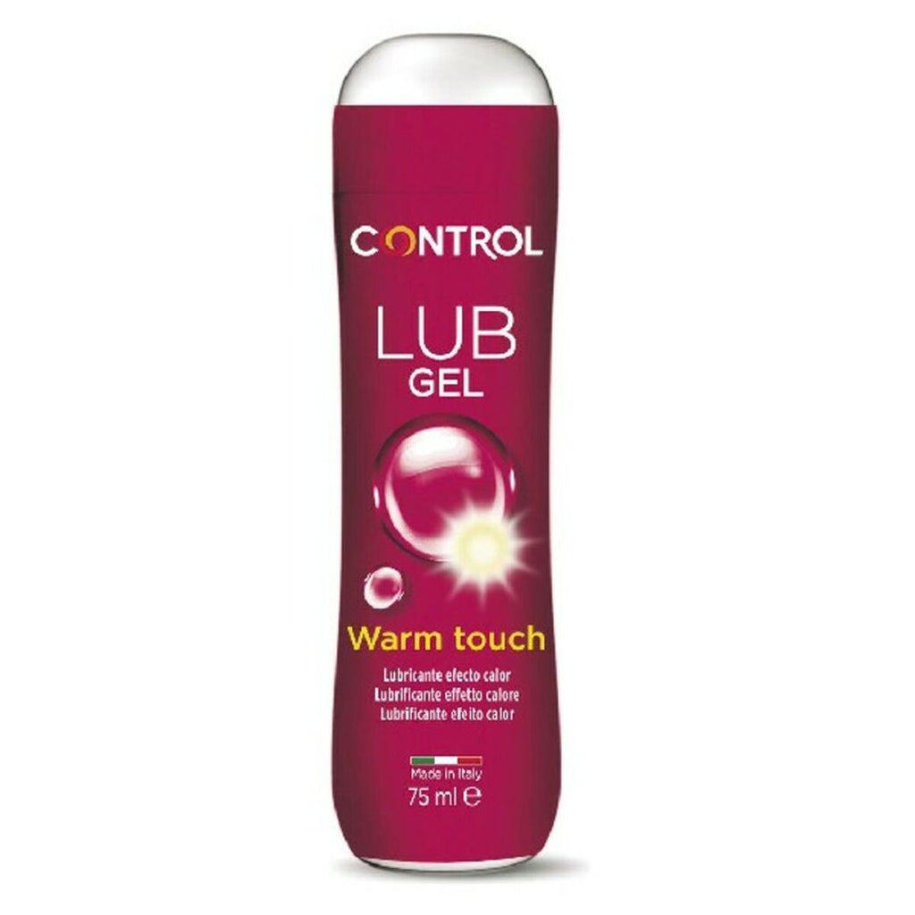 Lubricante Con Base de Agua Warm Touch Control 75 ml base de agua textura gel suave compatible con preservativos