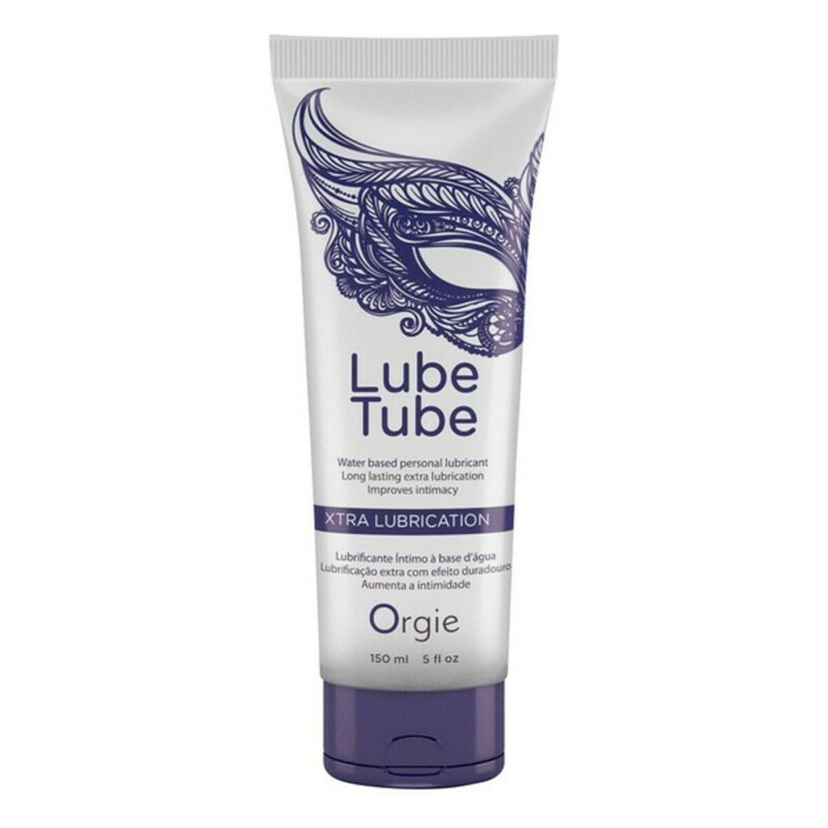 Lubricante Con Base de Agua Xtra Moisturizing Lube Tube 150 ml, fórmula suave, duradera y segura para piel sensible.
