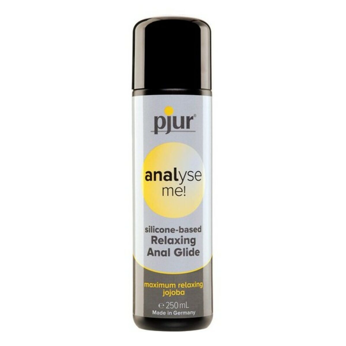 Lubricante Relaxing Anal Glide  Pjur 250 ml, fórmula premium duradera y compatible con preservativos.