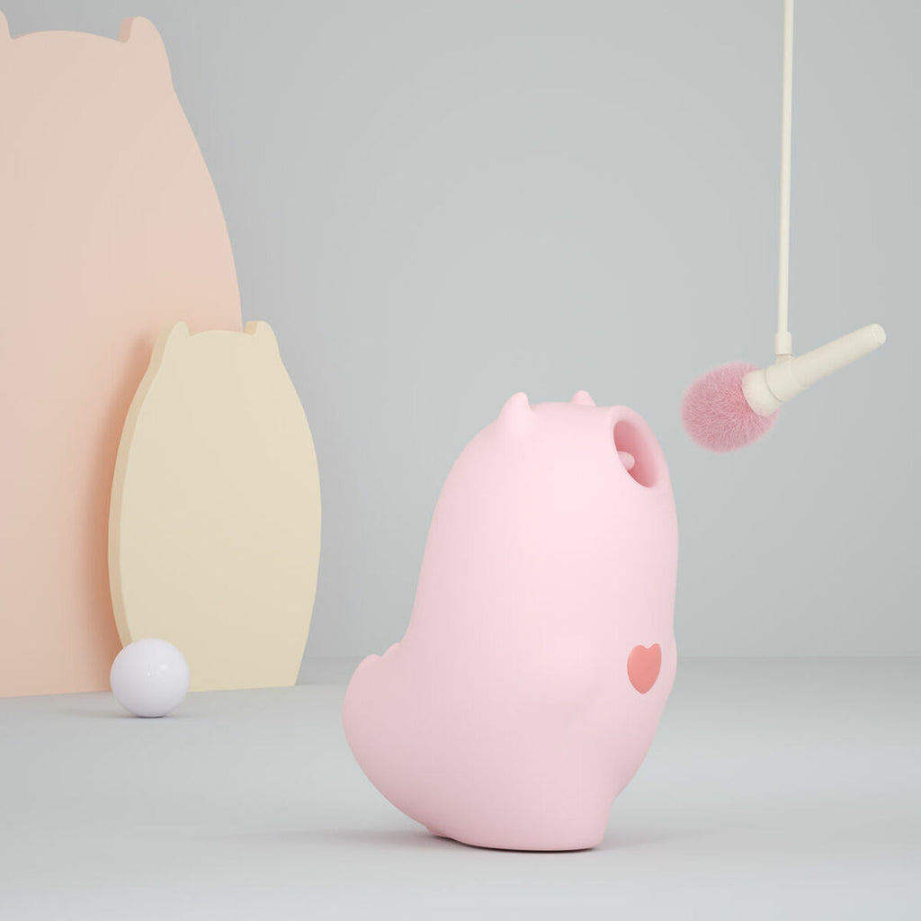 Succionador de Clítoris MonsterPub MAGIC KISS MR DEVIL Rosa de silicona médica con control Bluetooth y uso sumergible