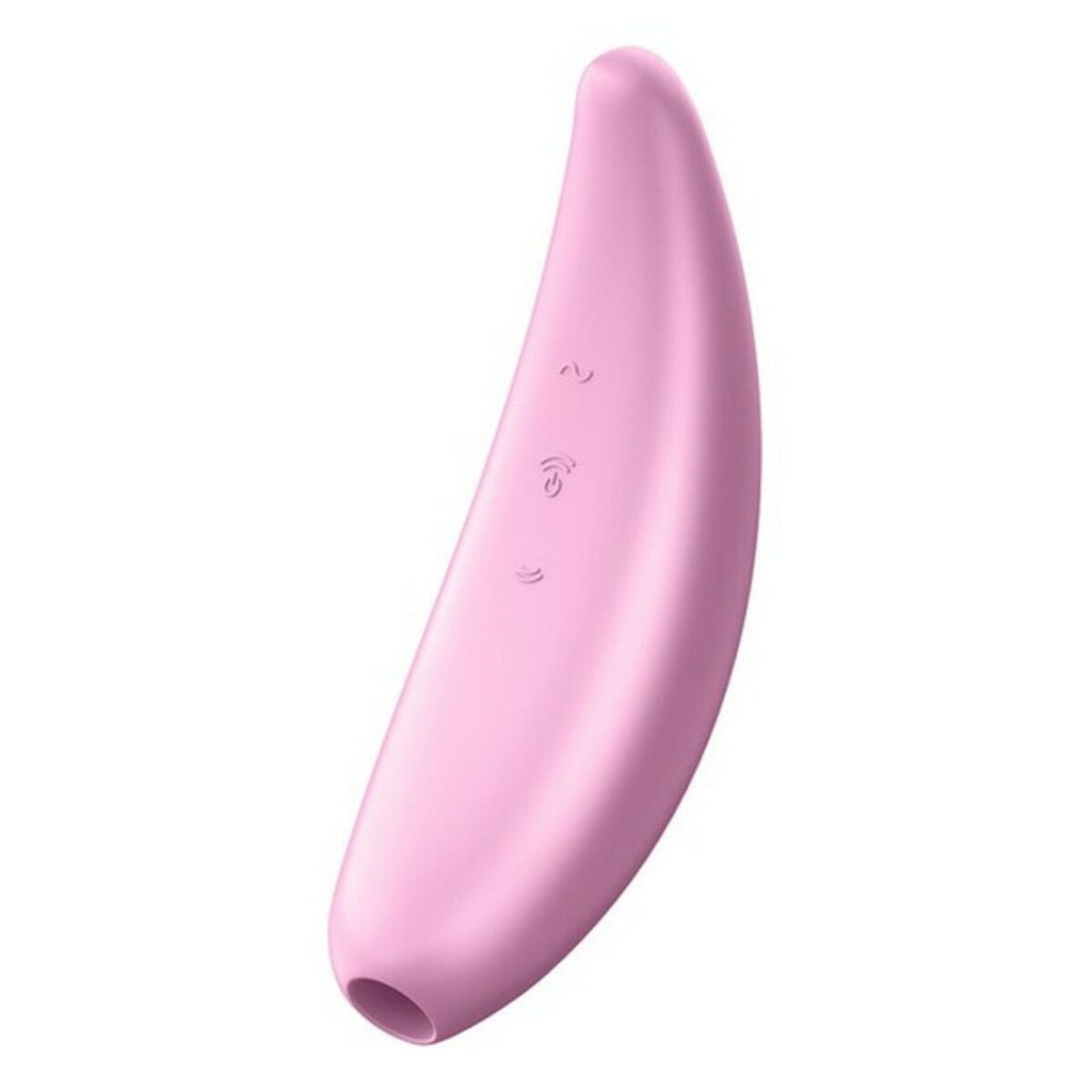 Succionador de Clítoris Satisfyer Curvy 3+ Air Pulse Rosa con control por app, vibración dual y batería recargable de silicona médica