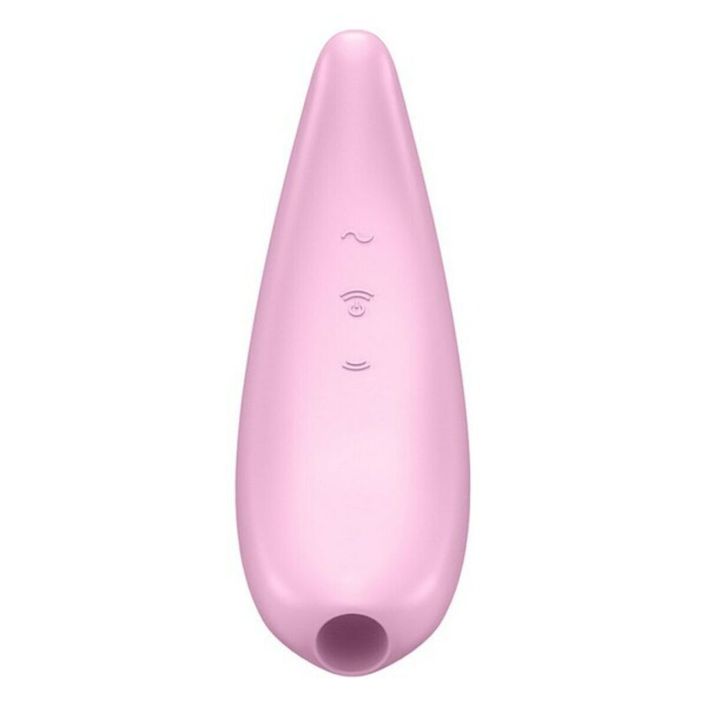 Succionador de Clítoris Satisfyer Curvy 3+ Air Pulse Rosa con control por app, vibración dual y batería recargable de silicona médica