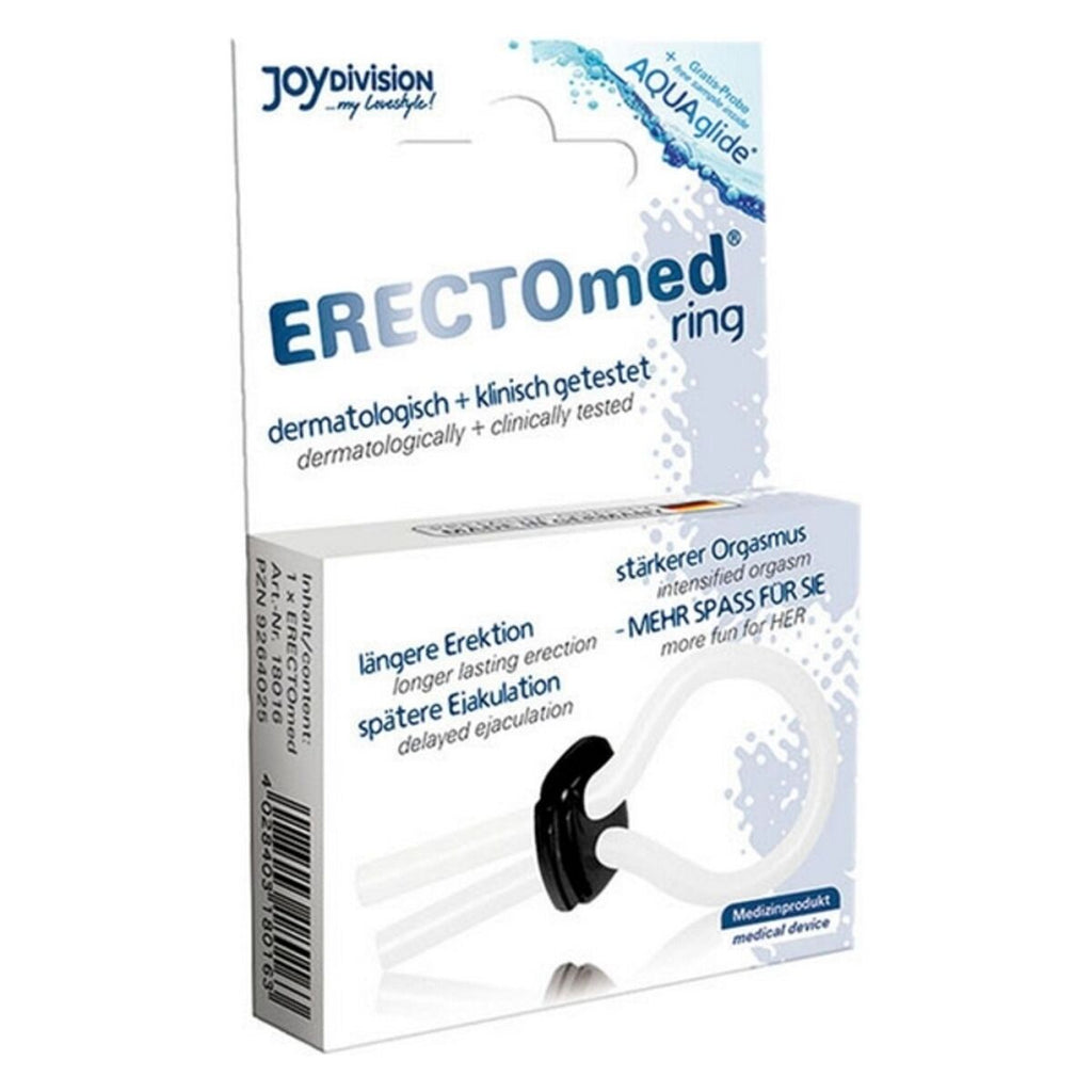 Anillo para el pene Erecto Med Joydivision transparente de silicona premium, elástico, resistente al agua y con envío discreto