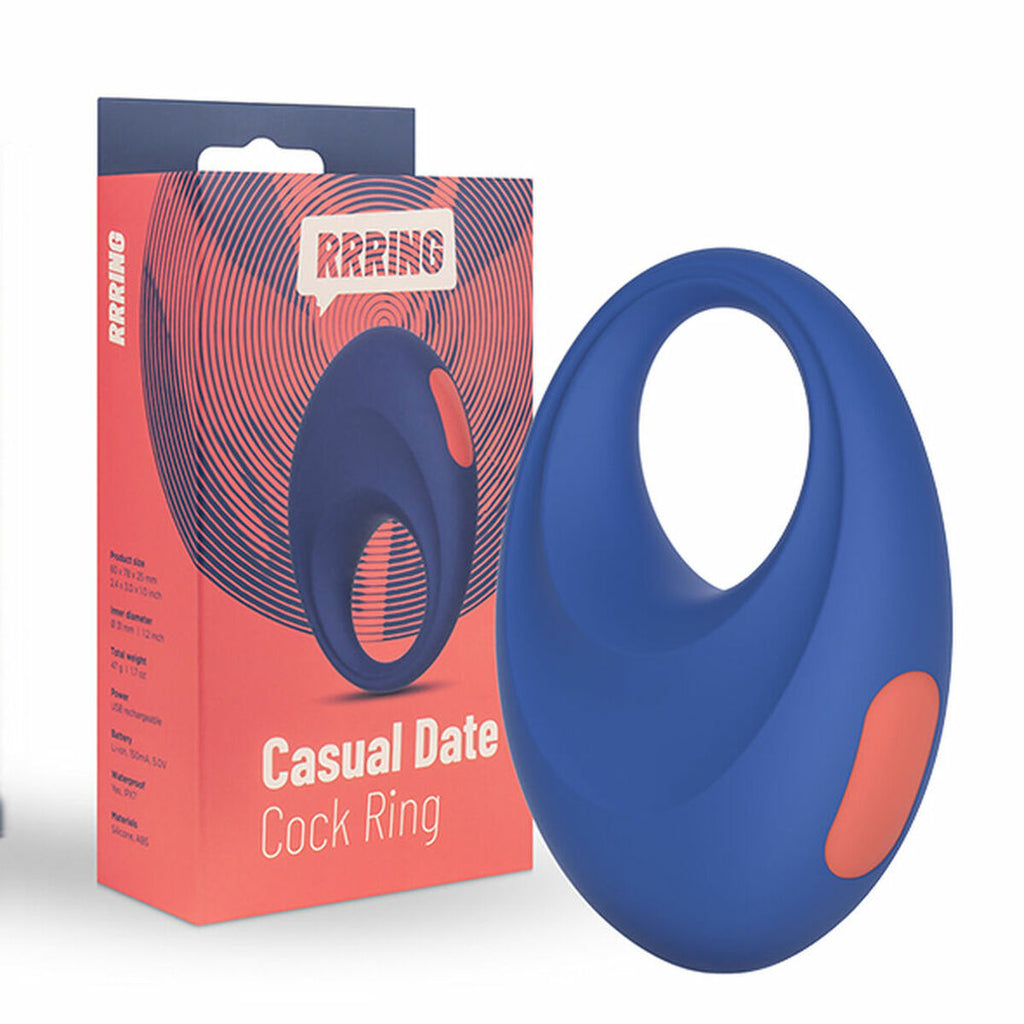  Anillo vibrador para pene FeelzToys RRRING Casual Date, silicona suave, 10 modos, recargable e impermeable