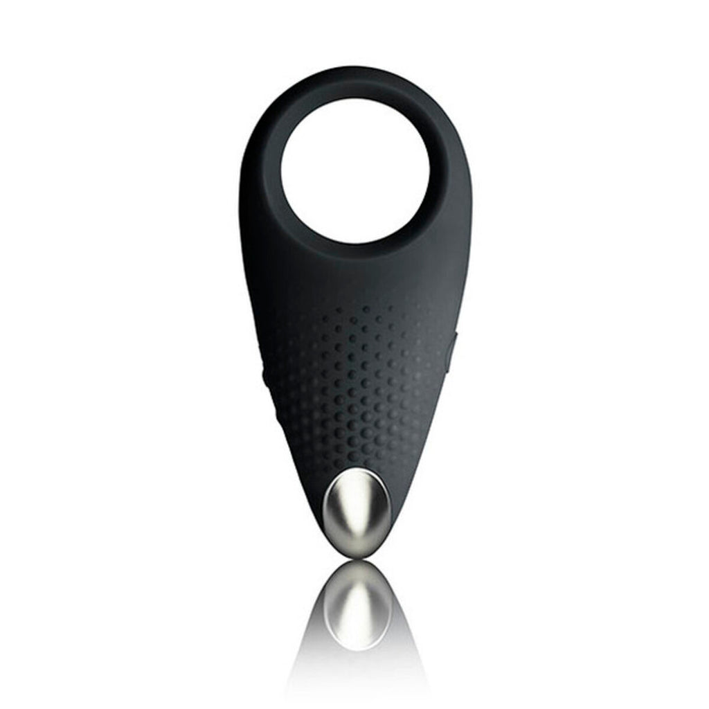  Anillo vibrador para el pene Rocks-Off negro con 10 modos de vibración, silicona suave y diseño ergonómico para estimulación en pareja