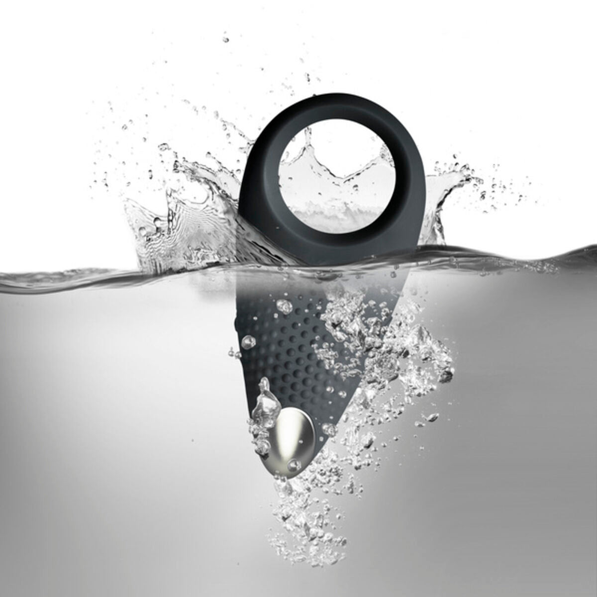  Anillo vibrador para el pene Rocks-Off negro con 10 modos de vibración, silicona suave y diseño ergonómico para estimulación en pareja