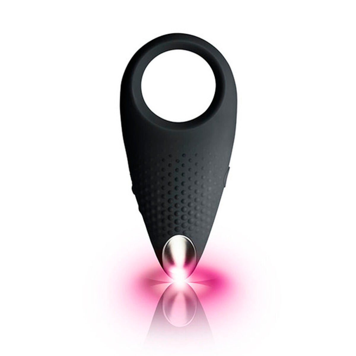  Anillo vibrador para el pene Rocks-Off negro con 10 modos de vibración, silicona suave y diseño ergonómico para estimulación en pareja