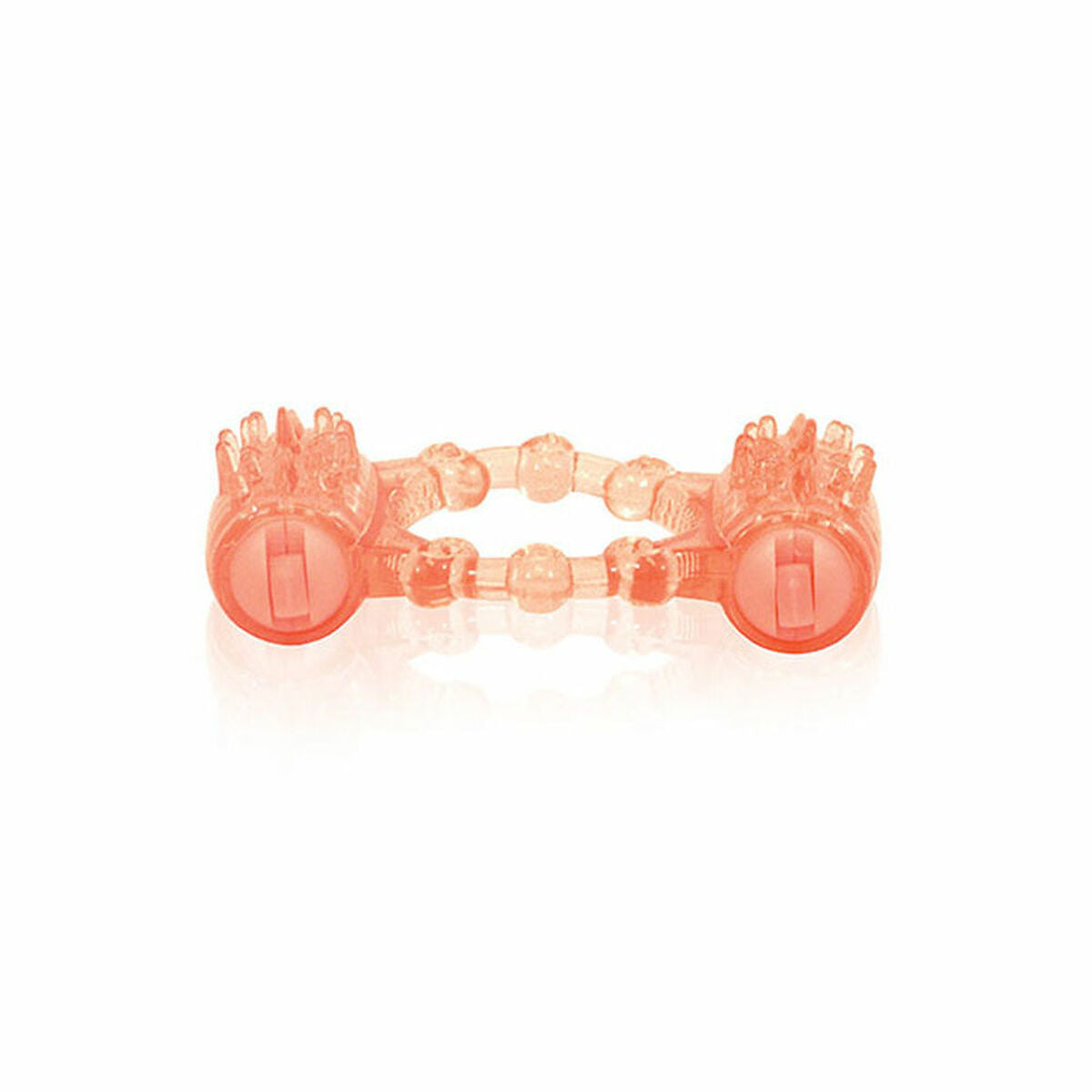 Anillo vibrador The Screaming O SCTWOO en silicona naranja y rosa, desechable, con vibración para estimulación del clítoris