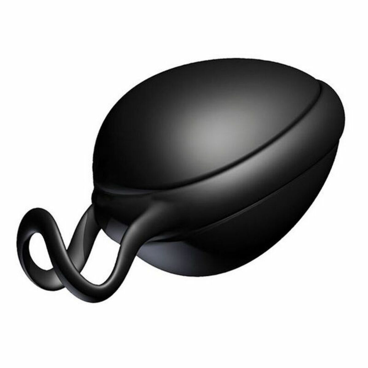 Bola china individual Joyballs Secret negra, de silicona médica, ideal para fortalecer el suelo pélvico con discreción