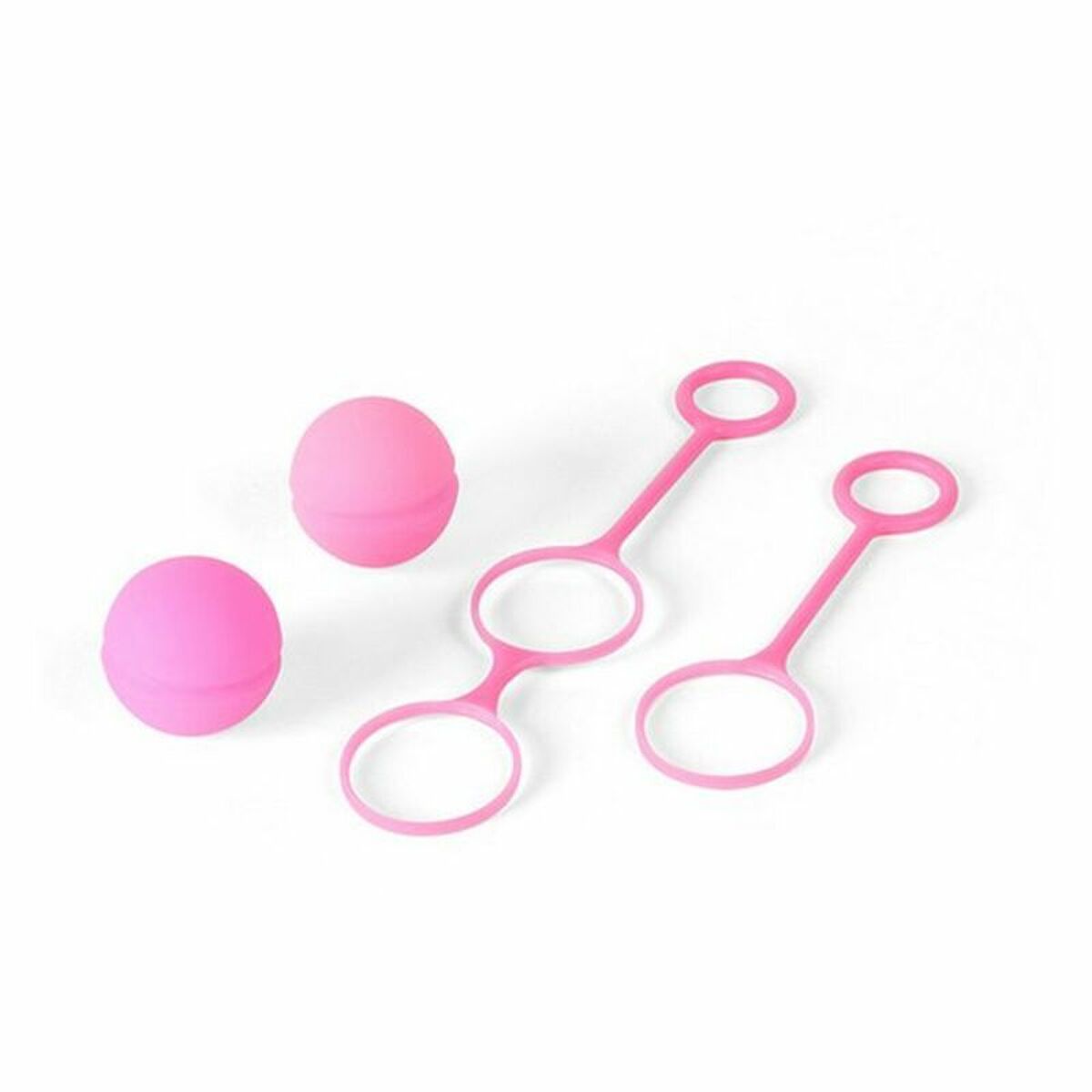 Bolas chinas B Swish rosa de silicona médica, 3,5 cm de diámetro, 48 g de peso total, ergonómicas, impermeables y fáciles de limpiar