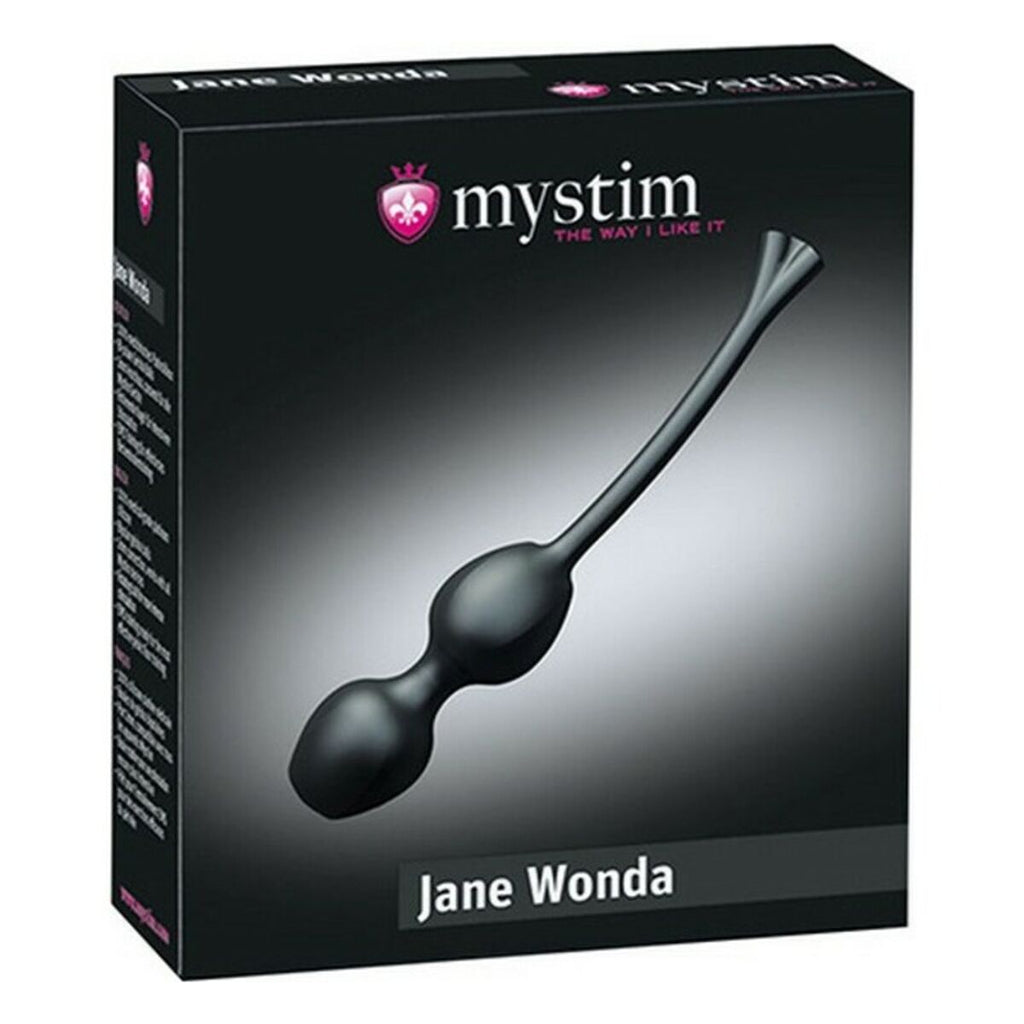 Bolas chinas Jane Wonda de Mystim en silicona médica, ideales para ejercicios de Kegel avanzados y tonificación del suelo pélvico
