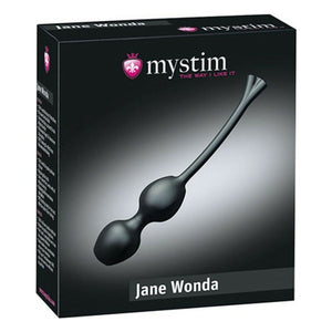 Bolas chinas Jane Wonda de Mystim en silicona médica, ideales para ejercicios de Kegel avanzados y tonificación del suelo pélvico