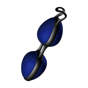 Bolas chinas Joydivision azul oscuro en silicona, ejercitador ergonómico para fortalecer el suelo pélvico femenino