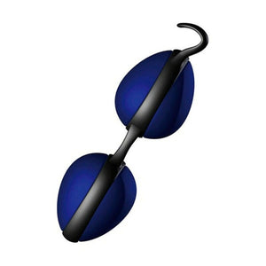 Bolas chinas Joydivision azul oscuro en silicona, ejercitador ergonómico para fortalecer el suelo pélvico femenino
