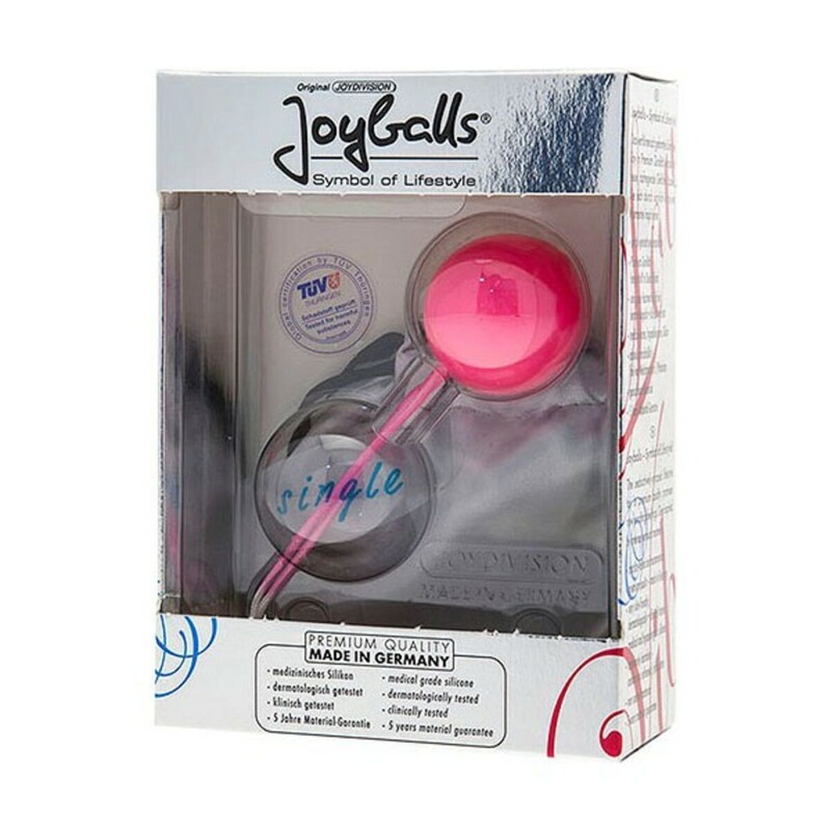 Bolas chinas Joydivision rosa de silicona médica, 3,5 cm de diámetro, ergonómicas, suaves y fáciles de limpiar, ideales para ejercicios de Kegel