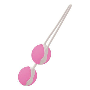 Bolas chinas de silicona en blanco y rosa para ejercicios Kegel y fortalecimiento del suelo pélvico femenino