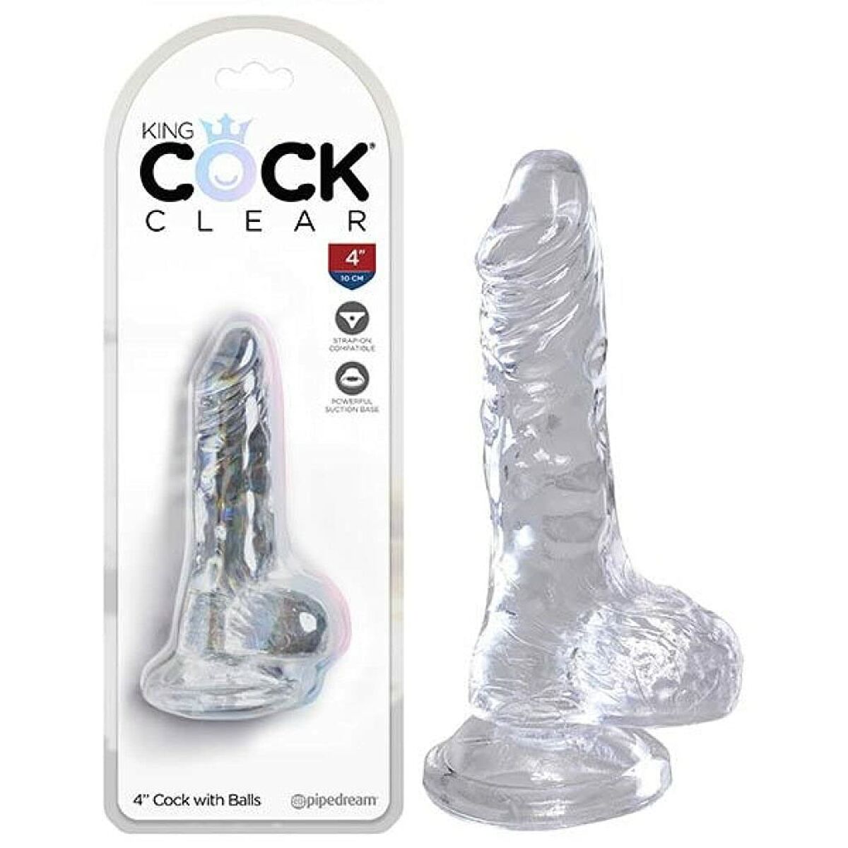 Consolador Realista King Cock con textura detallada, materiales hipoalergénicos y diseño auténtico para placer seguro y natural.