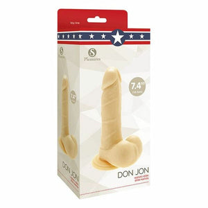 Consolador realista S Pleasures Don Jon PVC Ø 4,5 cm/15 cm, textura natural y material libre de ftalatos con envío discreto