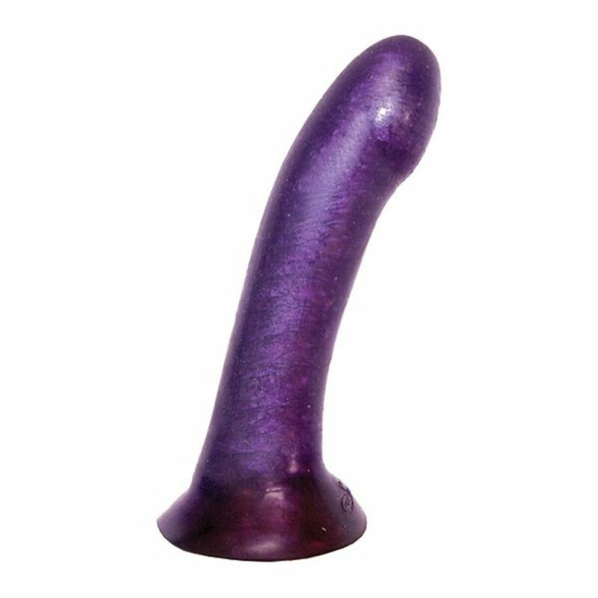 Consolador Sportsheets Skyn Flored Base Dildo  Lila, silicona médica hipoalergénica, 10 modos de vibración, diseño ergonómico y carga USB para placer seguro y duradero.