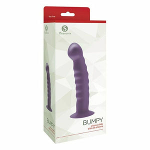 Dildo S Pleasures Bumpy Púrpura con textura ondulada y diseño ergonómico en material seguro y envío discreto