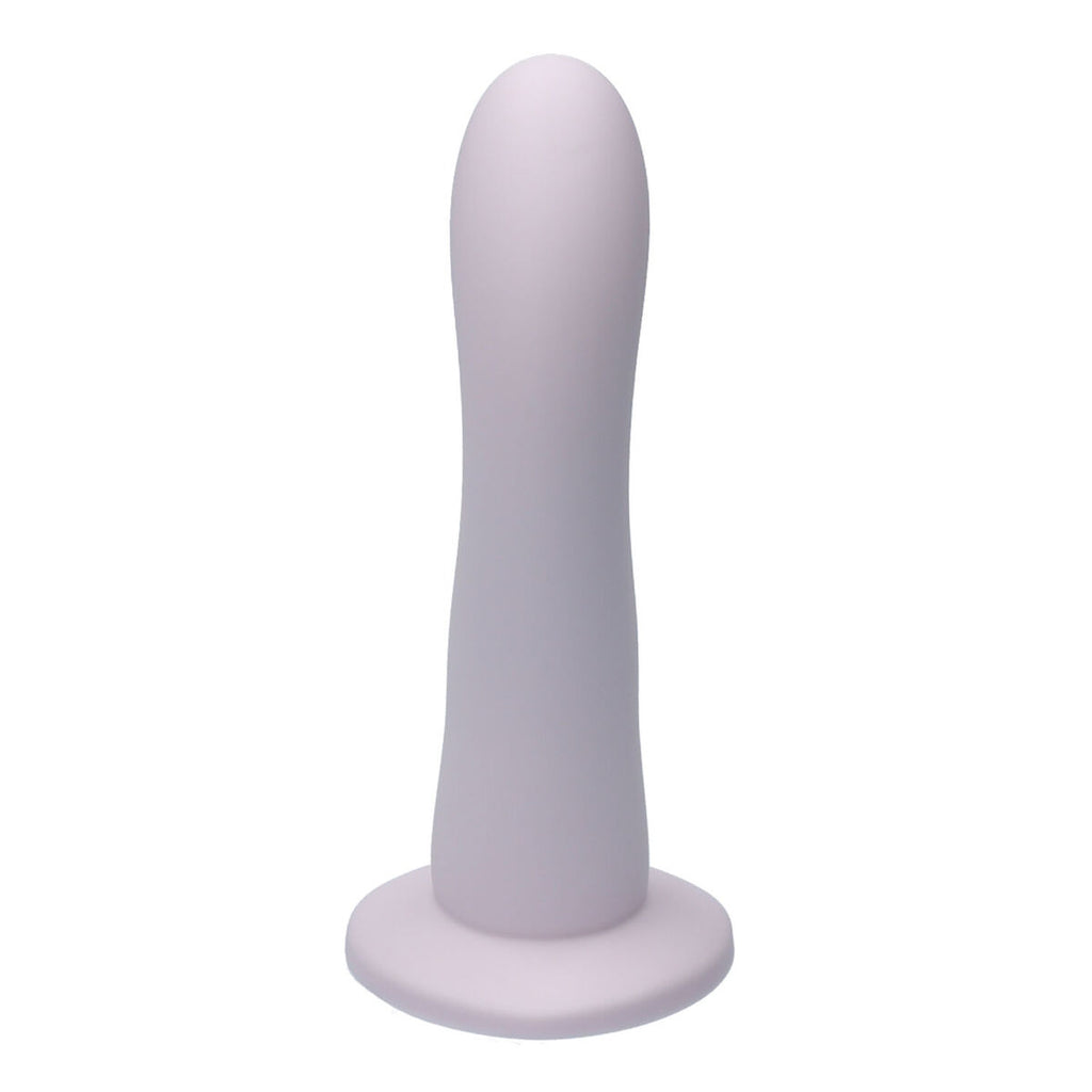 Dildo Ylva & Dite rosa de silicona médica con ventosa, diseño ergonómico e impermeable, compatible con arneses.