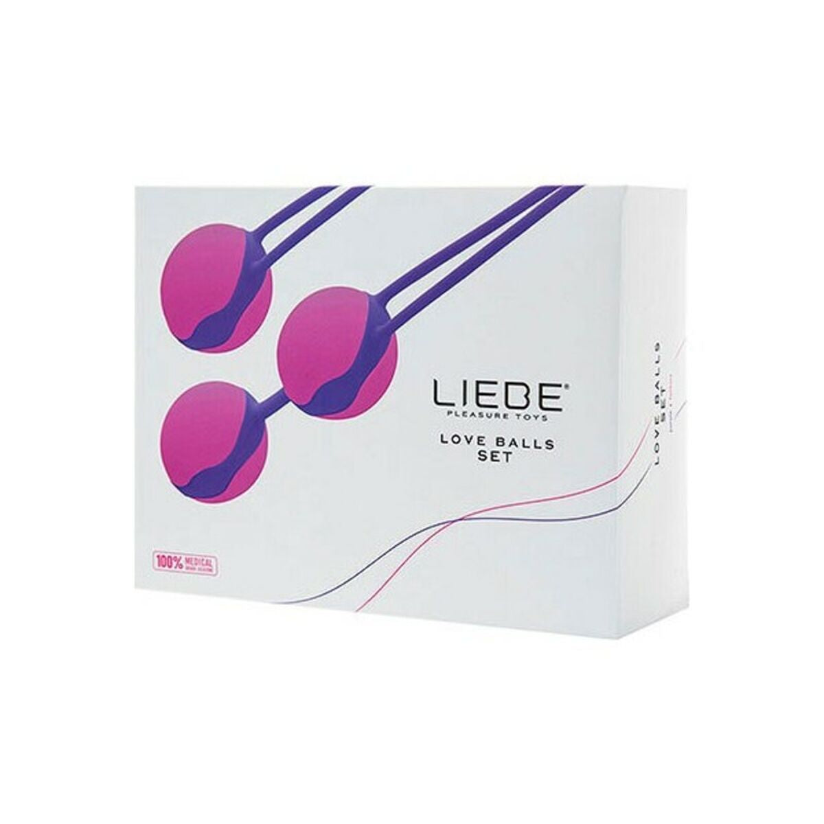 Bolas chinas Liebe Love Balls rosa de silicona suave para fortalecer el suelo pélvico