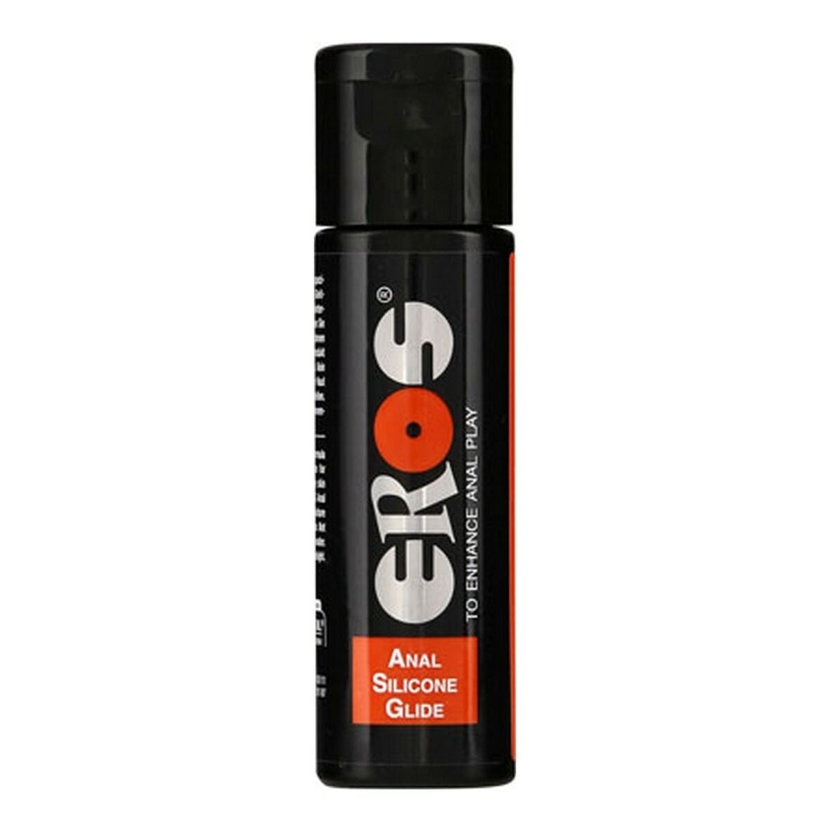 Lubricante anal de silicona Eros 30 ml, textura sedosa y duradera, compatible con piel sensible, ideal para uso en ambientes húmedos y experiencias prolongadas.