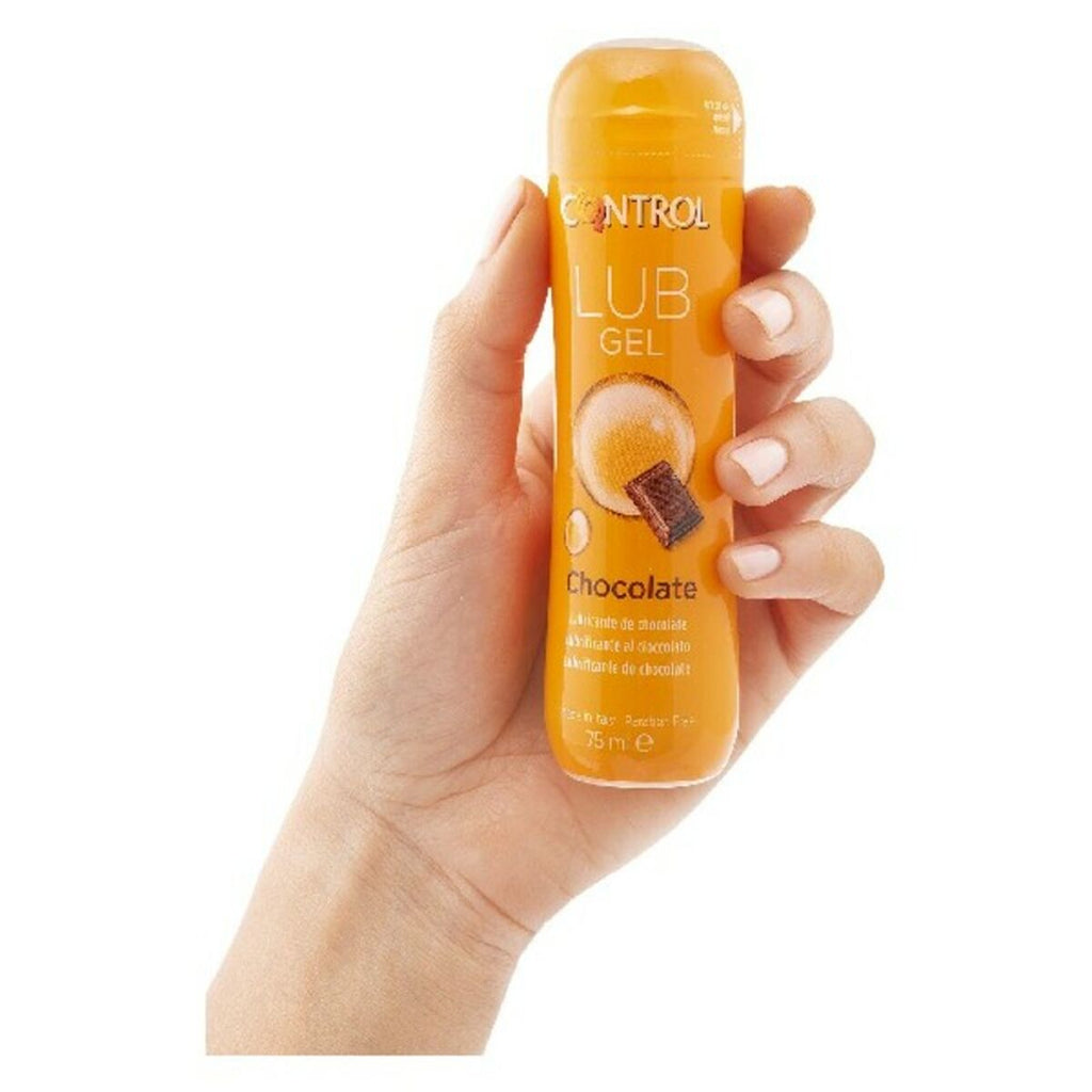 Lubricante Chocolate Control 75 ml base de agua con aroma a chocolate compatible con preservativos y juguetes sexuales