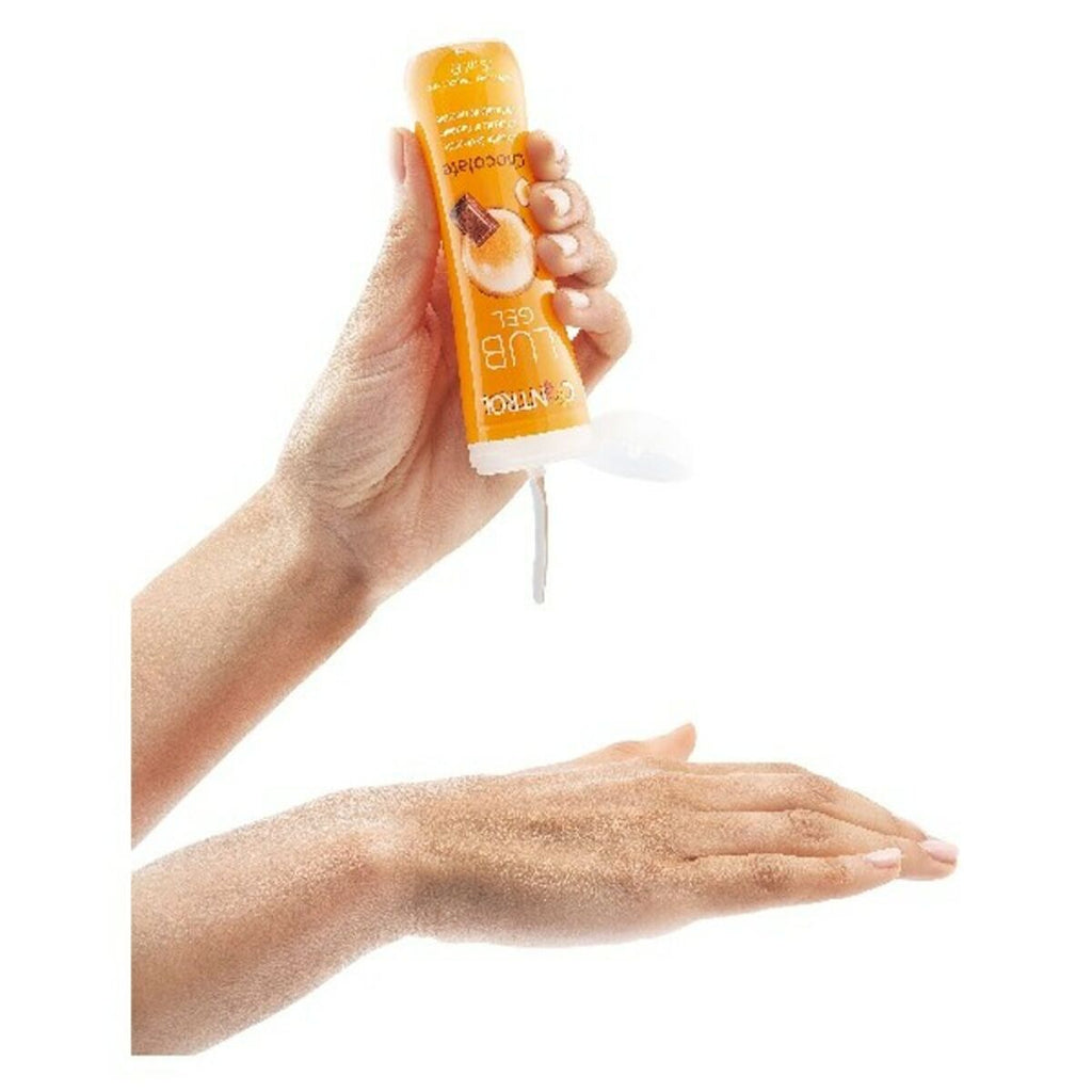 Lubricante Chocolate Control 75 ml base de agua con aroma a chocolate compatible con preservativos y juguetes sexuales