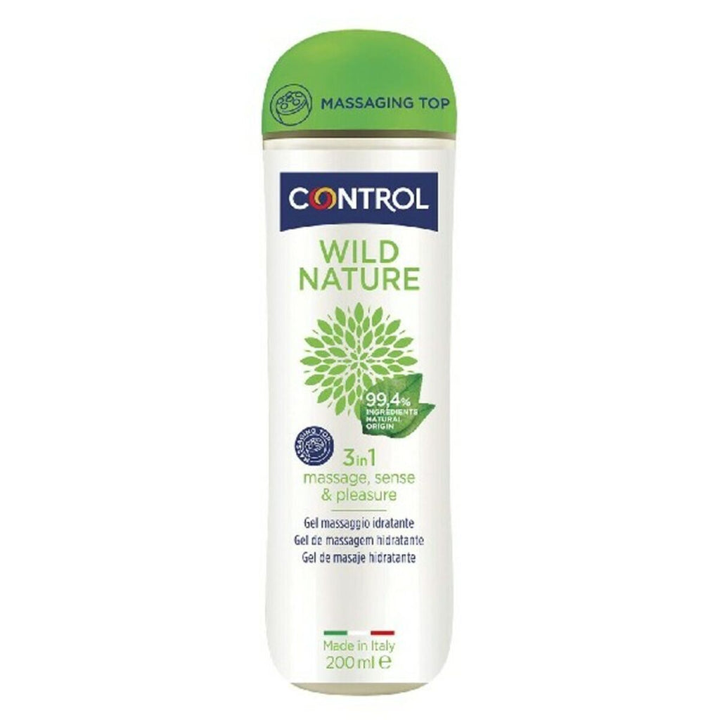 Lubricante con base de agua Wild Nature 3 en 1 Control 200 ml, natural, versátil y con envío discreto