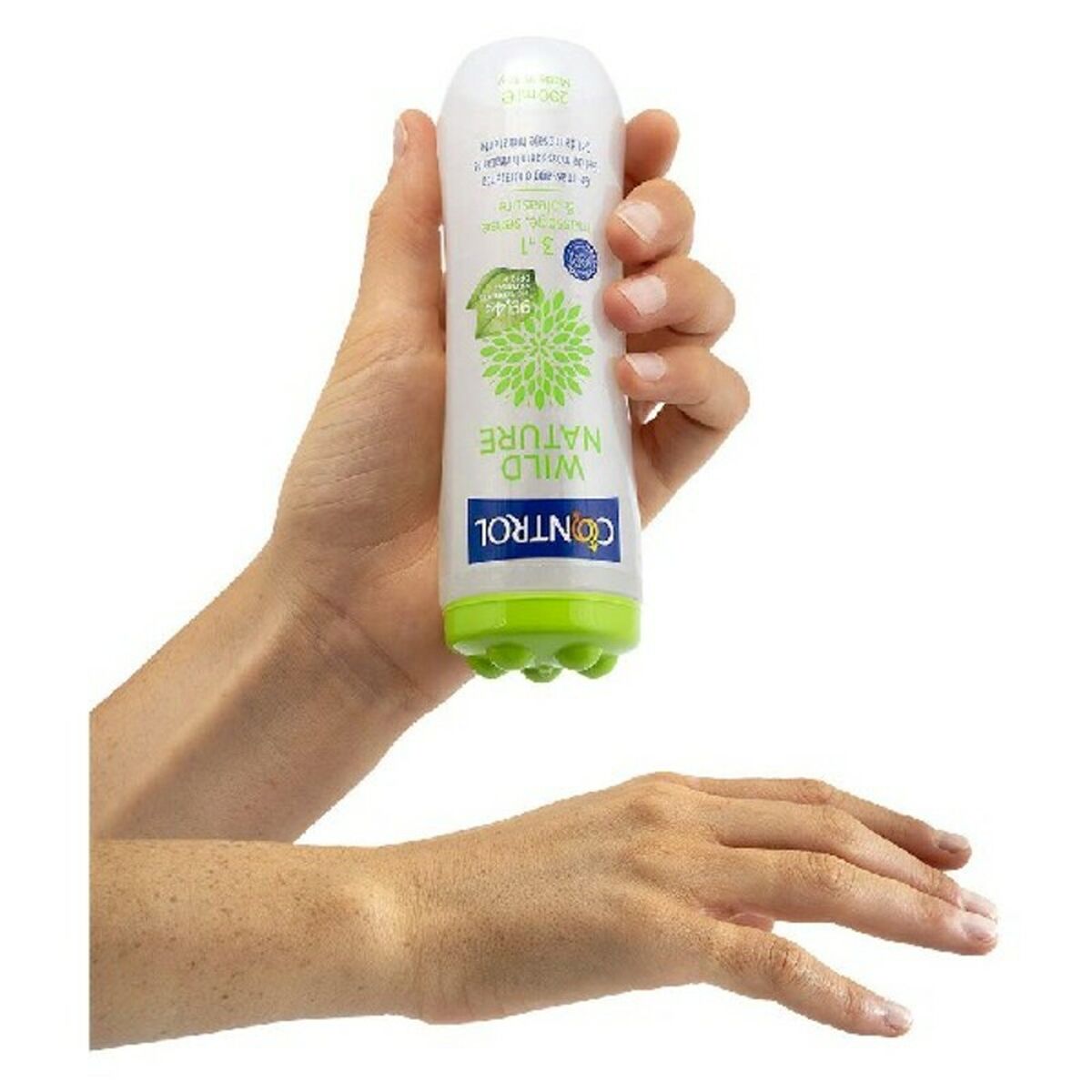 Lubricante con base de agua Wild Nature 3 en 1 Control 200 ml, natural, versátil y con envío discreto