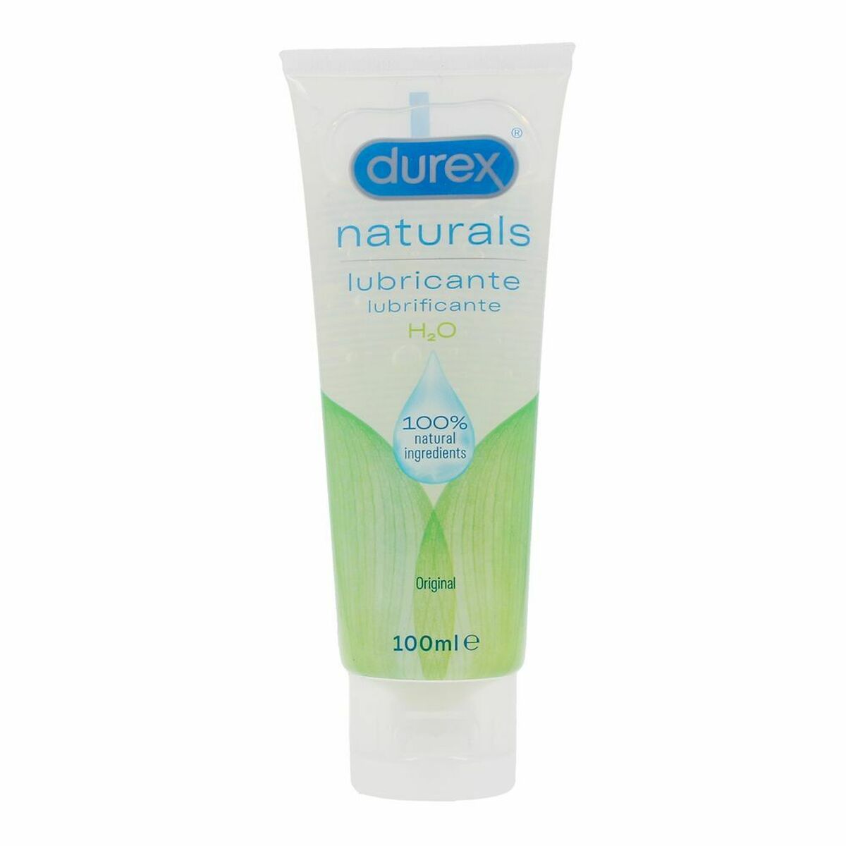 Lubricante Durex Naturals H2O de 100 ml a base de agua compatible con preservativos y juguetes