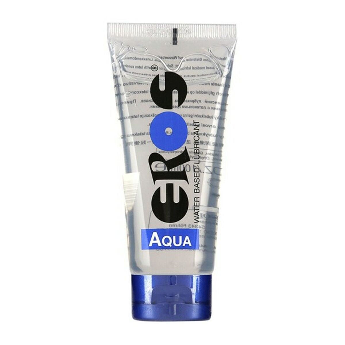 Lubricante Eros Aqua 100 ml base de agua, textura ligera y duradera, compatible con preservativos y juguetes, fácil de limpiar y apto para piel sensible.
