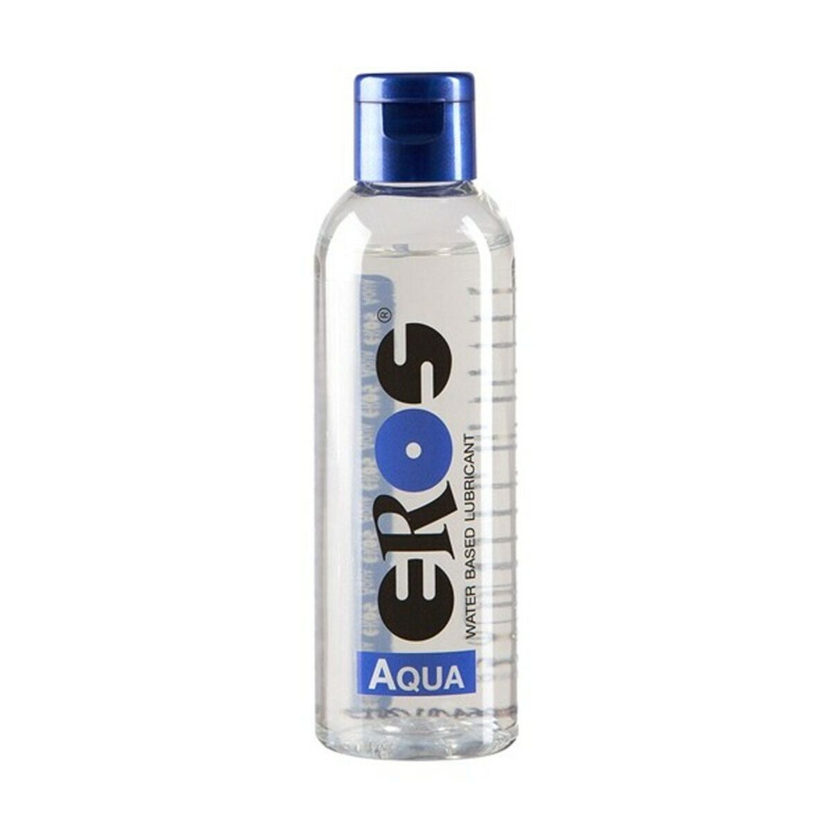 Lubricante Eros base de agua 100 ml, textura ligera y natural, compatible con juguetes y preservativos, fórmula hipoalergénica y fácil de limpiar.