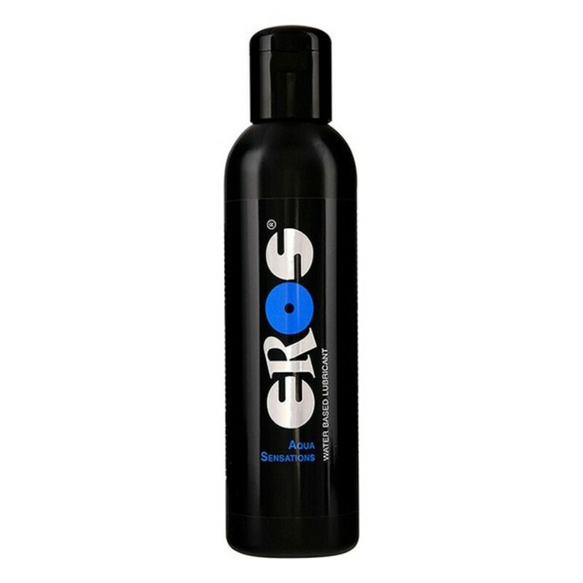 Lubricante Eros base de agua 500 ml, fórmula suave y compatible con juguetes y preservativos, ideal para piel sensible y uso prolongado.