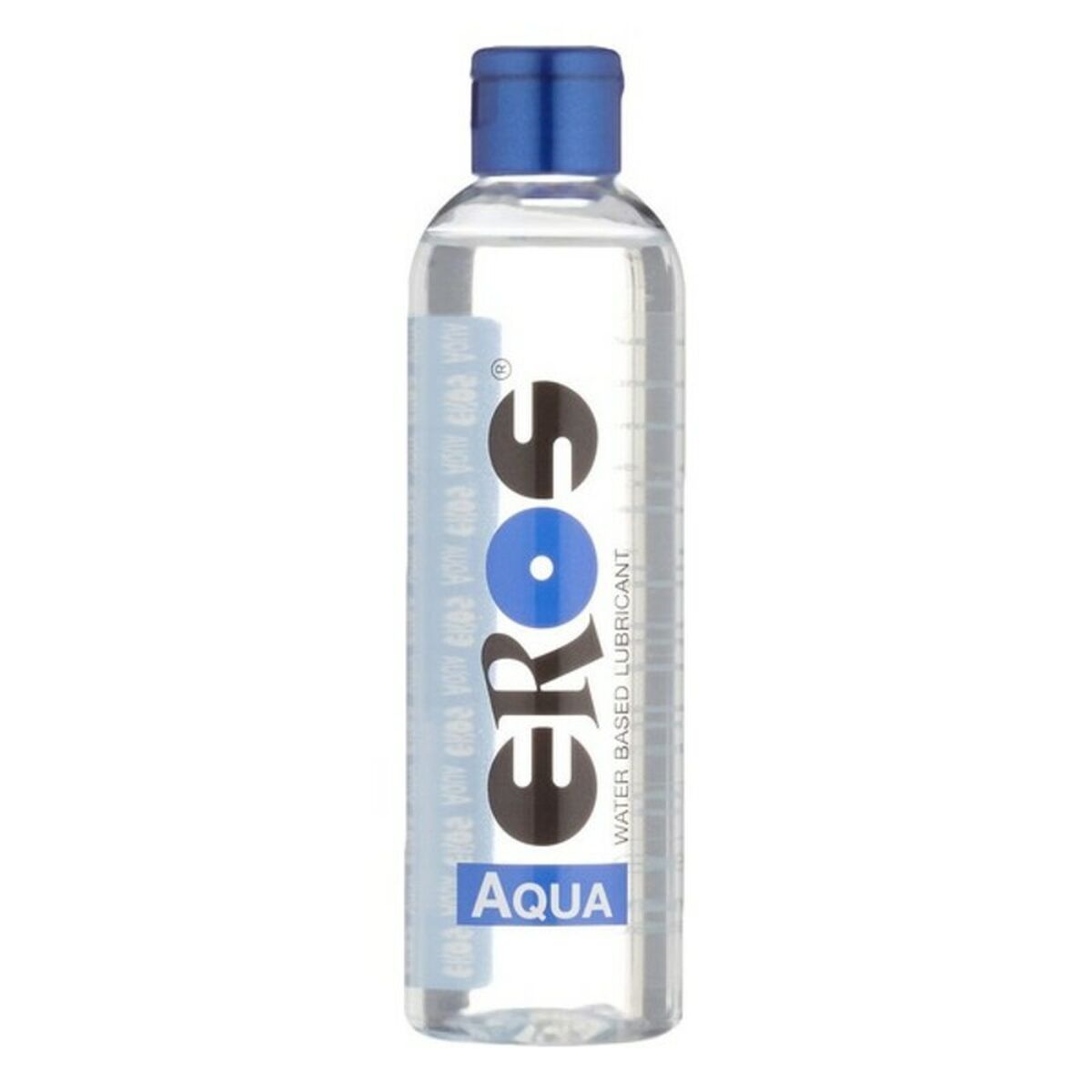Lubricante Eros Aqua de base acuosa, textura ligera y duradera, compatible con preservativos y juguetes, ideal para una experiencia íntima segura y cómoda.