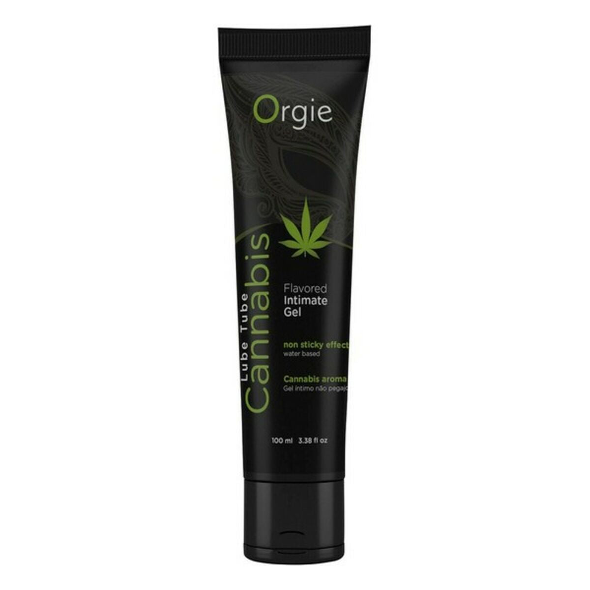 Lubricante Orgie Cannabis 100 ml base de agua con extracto de cannabis compatible con preservativos y juguetes