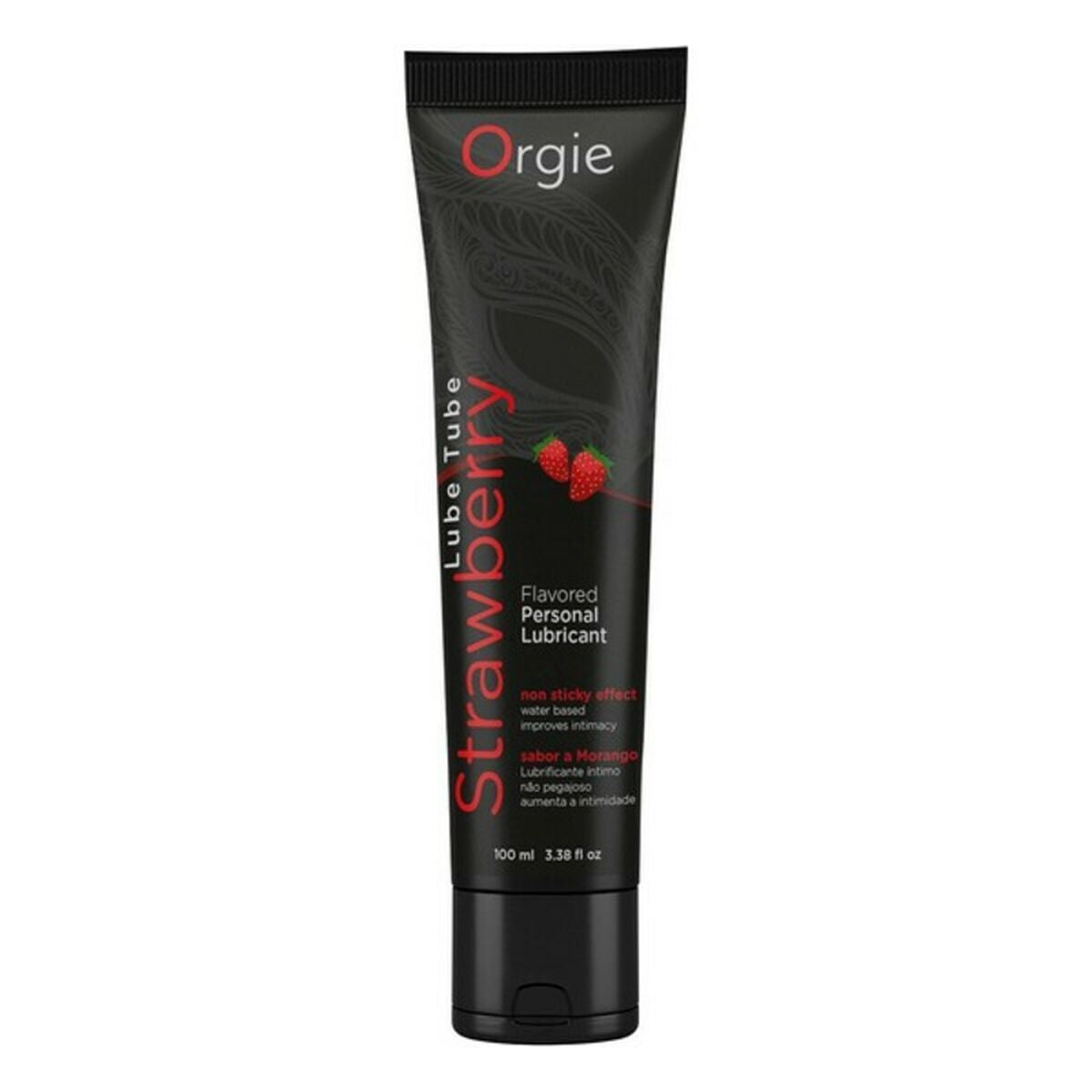Lubricante Orgie sabor fresa 100 ml a base de agua compatible con preservativos y juguetes