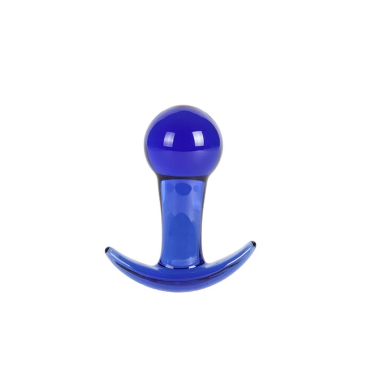 Plug anal de vidrio azul S Pleasures 8,5 cm, diseño elegante, resistente al agua y fácil de limpiar.