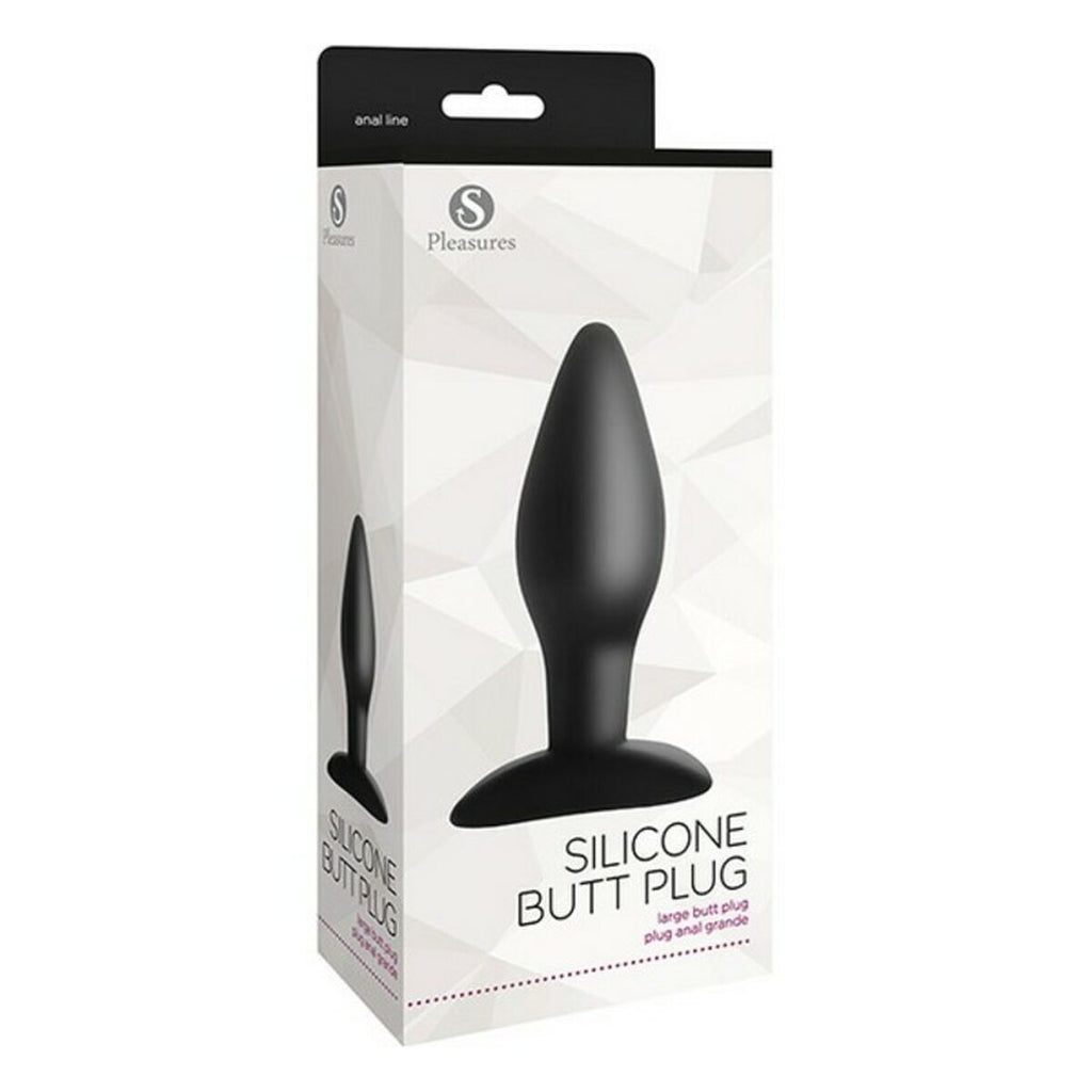 Plug Anal S Pleasures Silicone Butt Plug Negro silicona médica ergonómico Ø 4.5 cm