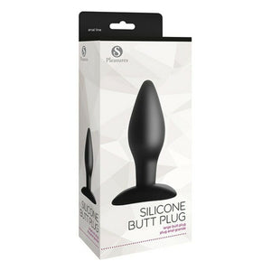 Plug Anal S Pleasures Silicone Butt Plug Negro silicona médica ergonómico Ø 4.5 cm